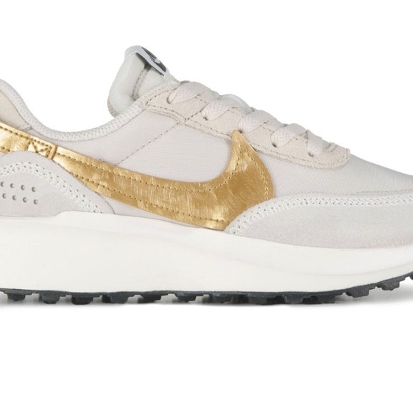 Nike Women's Beige and Gold Sneakers - Picture 2 of 4